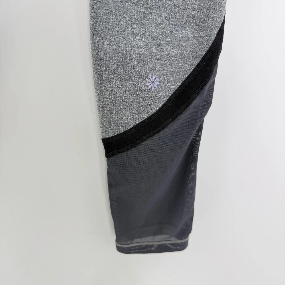Athleta Girl Heather Gray Black Athletic Leggings‎ XL/14 Activewear Pants